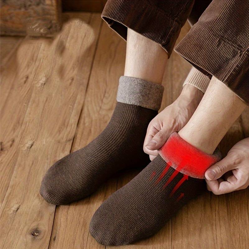 5 Pair Men's Winter Soft Thick Warm Fleece Thermal Socks–