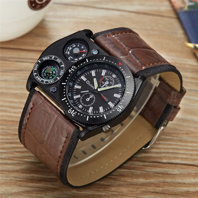 Leather strap hot sale designer watches