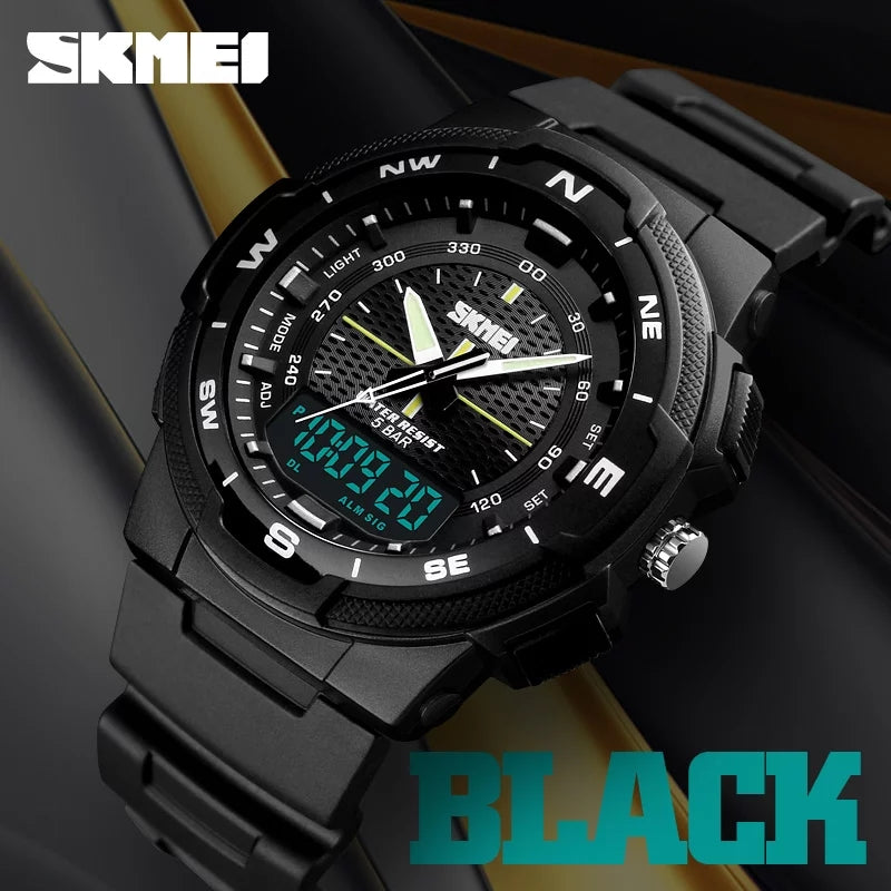 SKMEI 1370 Watch Waterproof Stainless Steel Chronograph Wrist