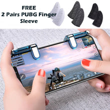 2PCS PUBG Metal Trigger + 2 Pairs PUBG Mobile Finger Sleeve  L1 R1 For Mobile Phone