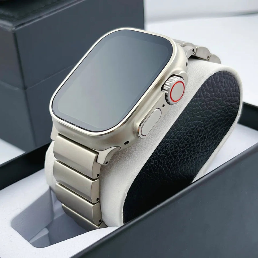 Steel strap smart watch sale