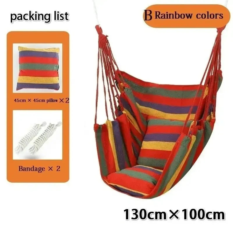 Portable Hanging Hammock Chairs Swing with Cushions arzaan.pk