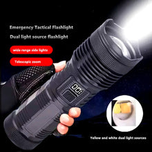 High-Brightness Flashlight Rechargeable Telescopic Zoom Flashlight Outdoor Camping Spotlight Flashlight