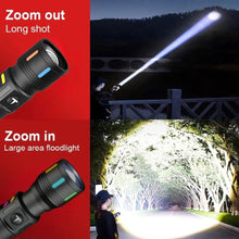 Powerful LED Flashlight Rechargeable Portable Torch White Laser Outdoor Light