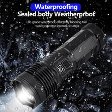 High-Brightness Flashlight Rechargeable Telescopic Zoom Flashlight Outdoor Camping Spotlight Flashlight