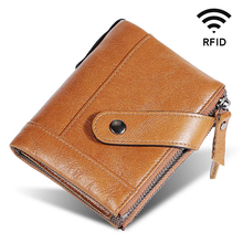 ARZ Brand Business Short Genuine Leather Wallet, Cardholder