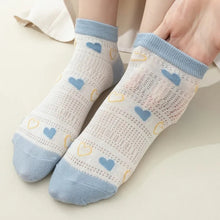 5 Pairs New Fashion Floral Print Low Cut Ankle Cute Summer Breathable Socks