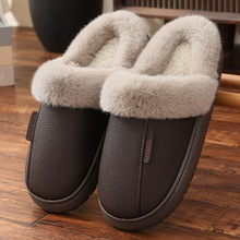 Men's Women Warm Plush Soft Slippers, Indoors Anti-slip Winter Floor Bathroom Plush House Slippers