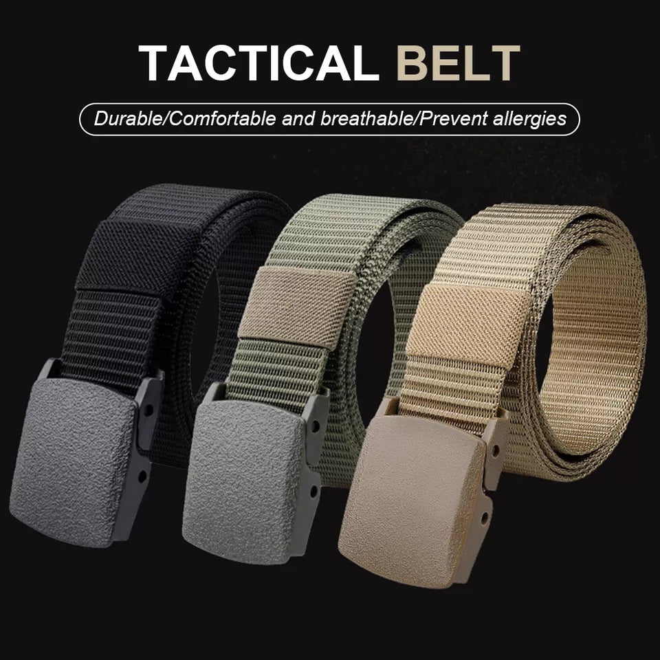 Men's Tactical Belt Heavy Duty Webbing Belt Adjustable Nylon Belt ...