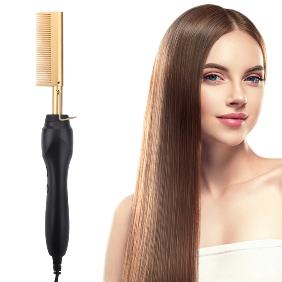 Hot comb hair straightener best sale